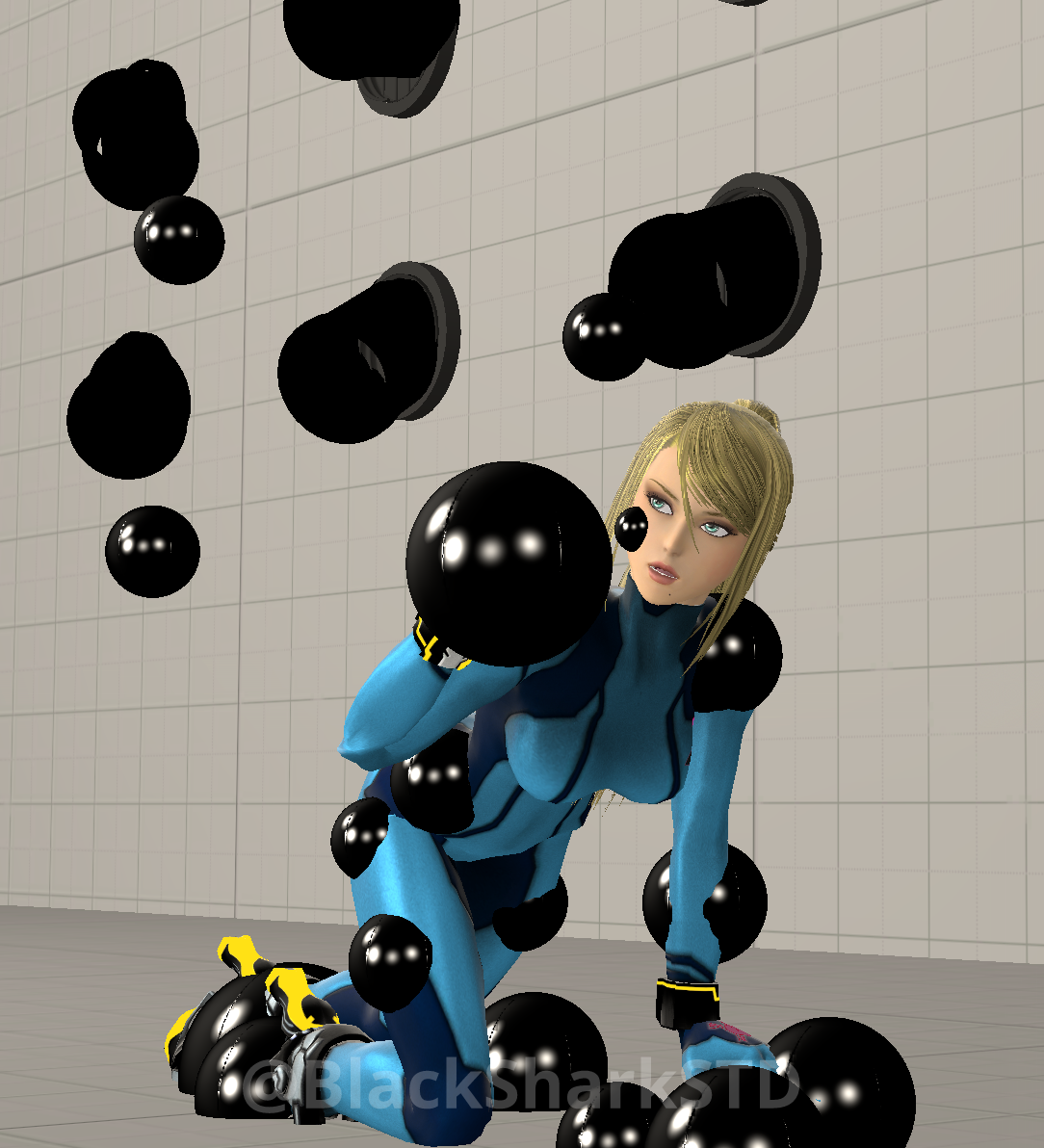 Samus in a Sticky Situation by BlackSharkSTD on DeviantArt