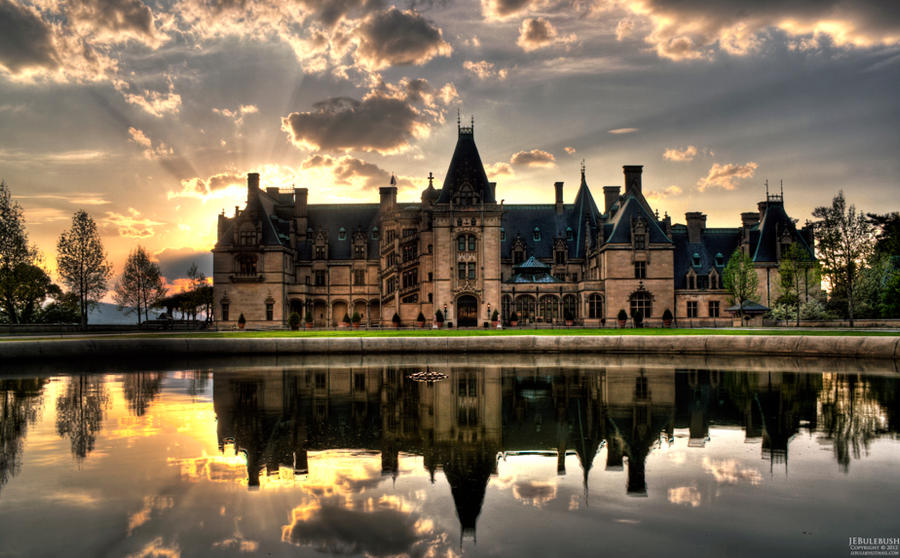 Biltmore House At Sunset Asheville Nc By Bulephotography