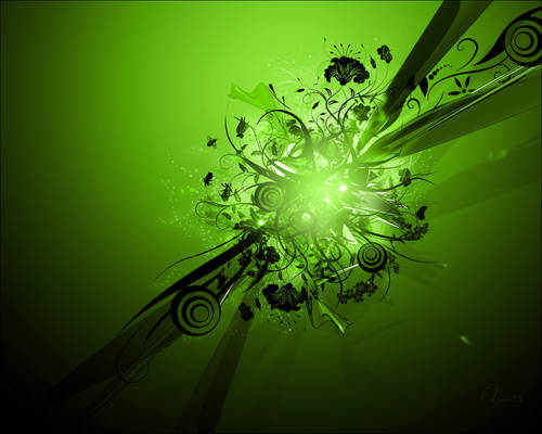 Vector-C4D Wallpaper green