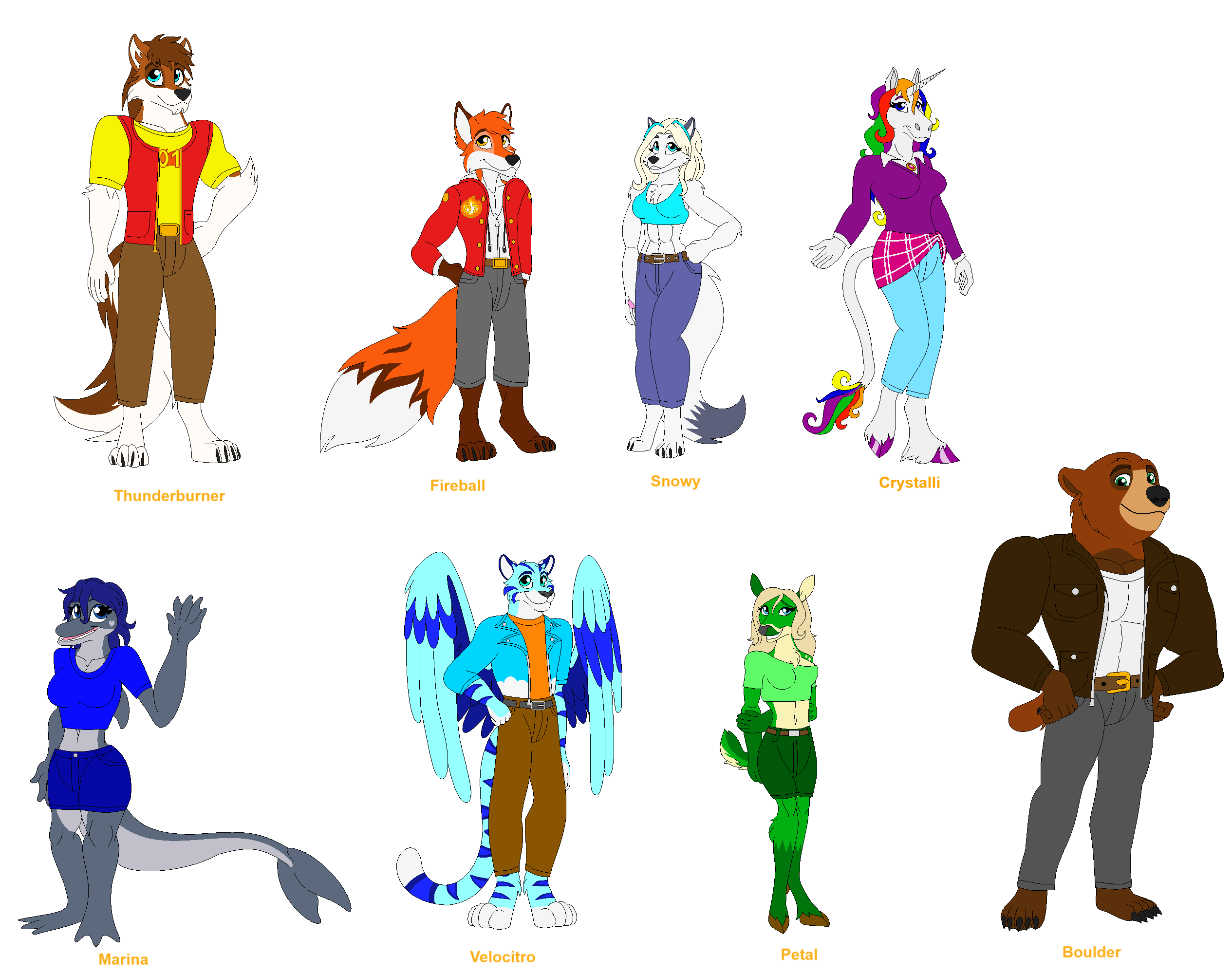 Color Racers - Main Character Outfits by Lightningwolf710 on DeviantArt
