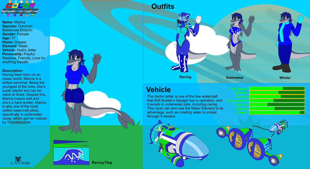Color Racers Ref. Sheet - Marina by Lightningwolf710 on DeviantArt
