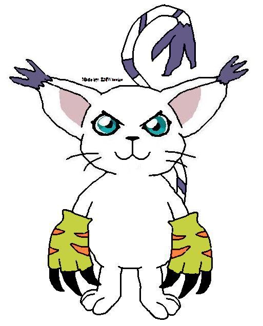 Gatomon in MS Paint