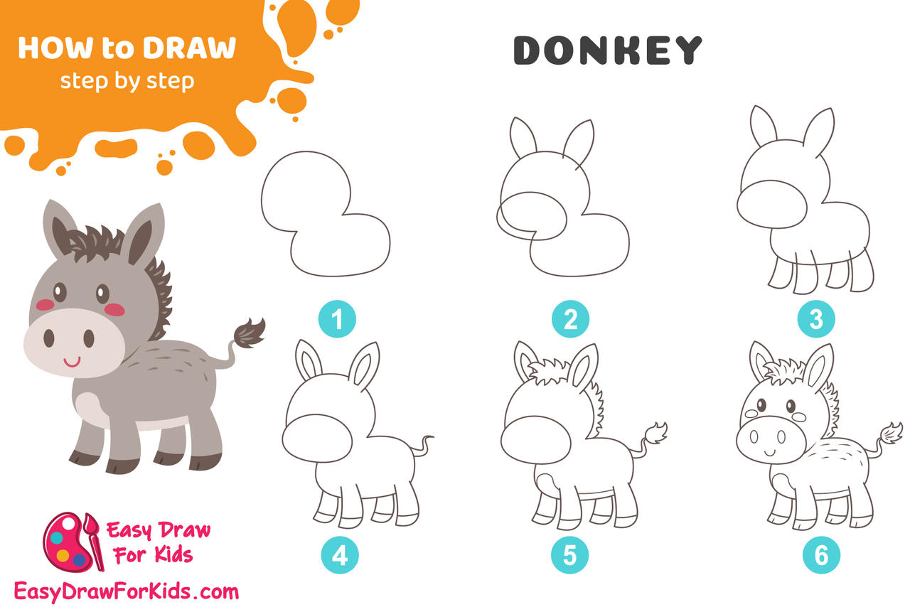 How To Draw A Donkey By Easydrawforkids On DeviantArt how-to-draw-a-donkey-by-easydrawforkids-on-deviantart