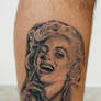 Marilyn Monroe portrait tattoo