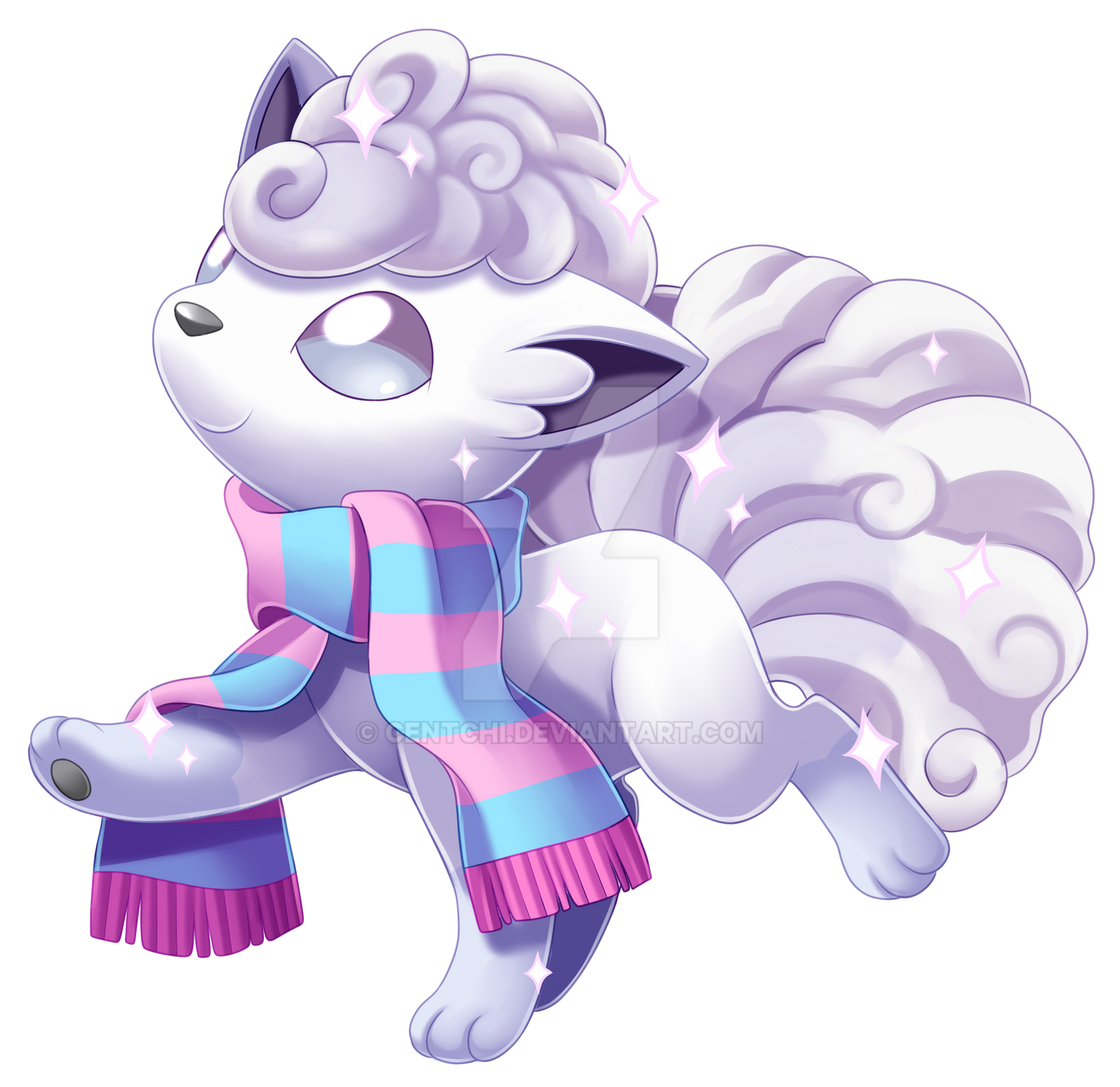 Shiny Alolan Vulpix by Centchi on DeviantArt
