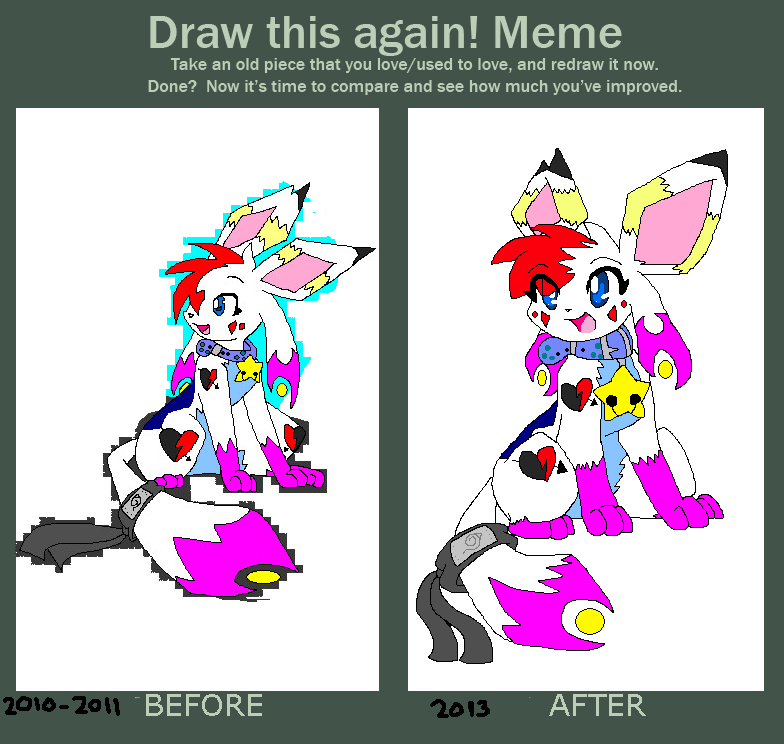 Before and After Meme .: Sakura The Glaceon :.