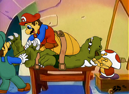 King Koopa tickled