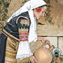 Bulgarian maiden in folk costume