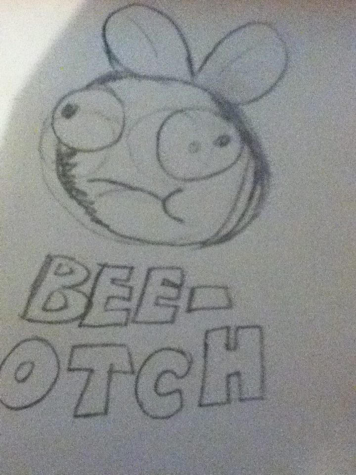 Beeotch Lettering bee-otch by siberiantigerfan on DeviantArt