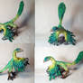 Dromaeosaurus dino raptor posable art doll OOAK