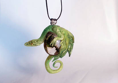 Green tree guardian pendant