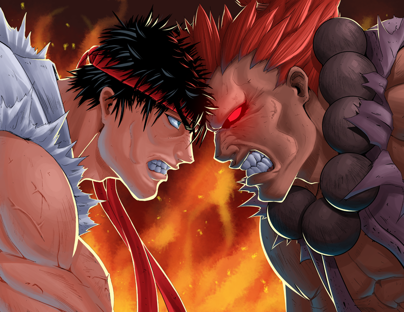 Akuma Ryu Rivalry SF Tribute Ryu vs. Akuma by lires on DeviantArt