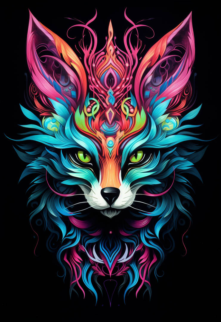 Neon Kitsune by VisualzAI on DeviantArt