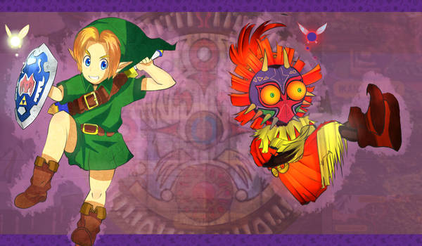 The legend of zelda: Link and Skull kid