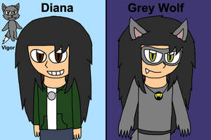 Miraculous Ladybug OC - Diana and Grey Wolf