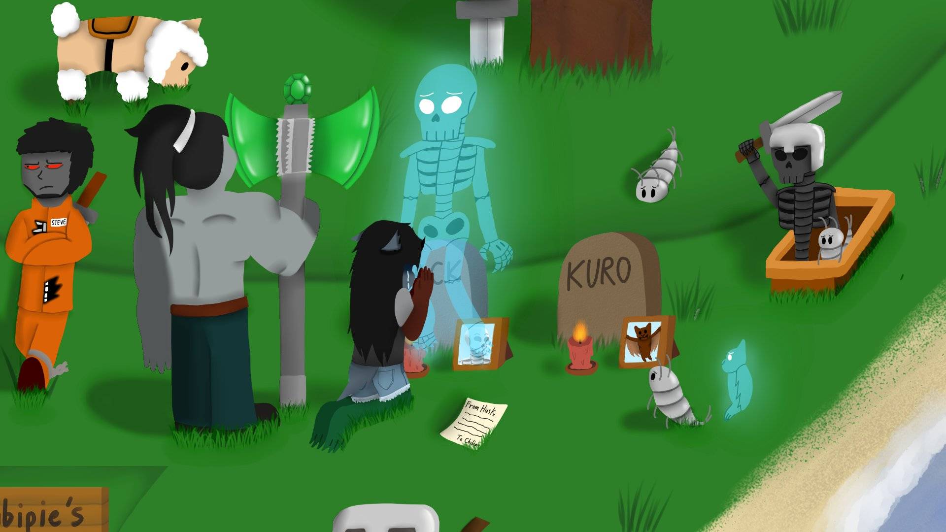 Minecraft Pacifist Series - Funeral of Two Mobs