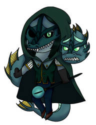 Awakened Basilisk and her Bakunawa (Chibi Ver.)