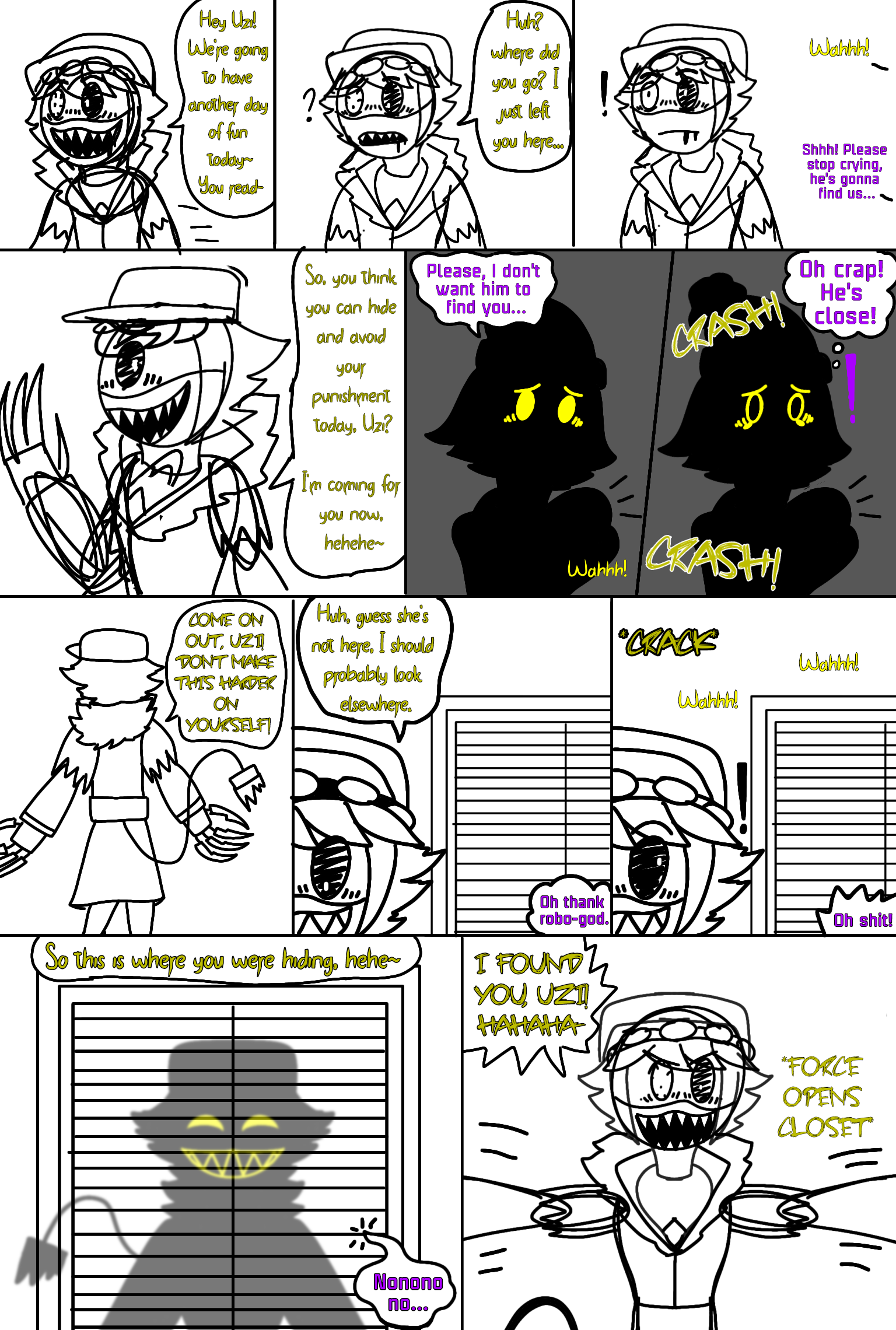 N-Sanity Bad End Aftermath - Uzi Tried to Hide pg1