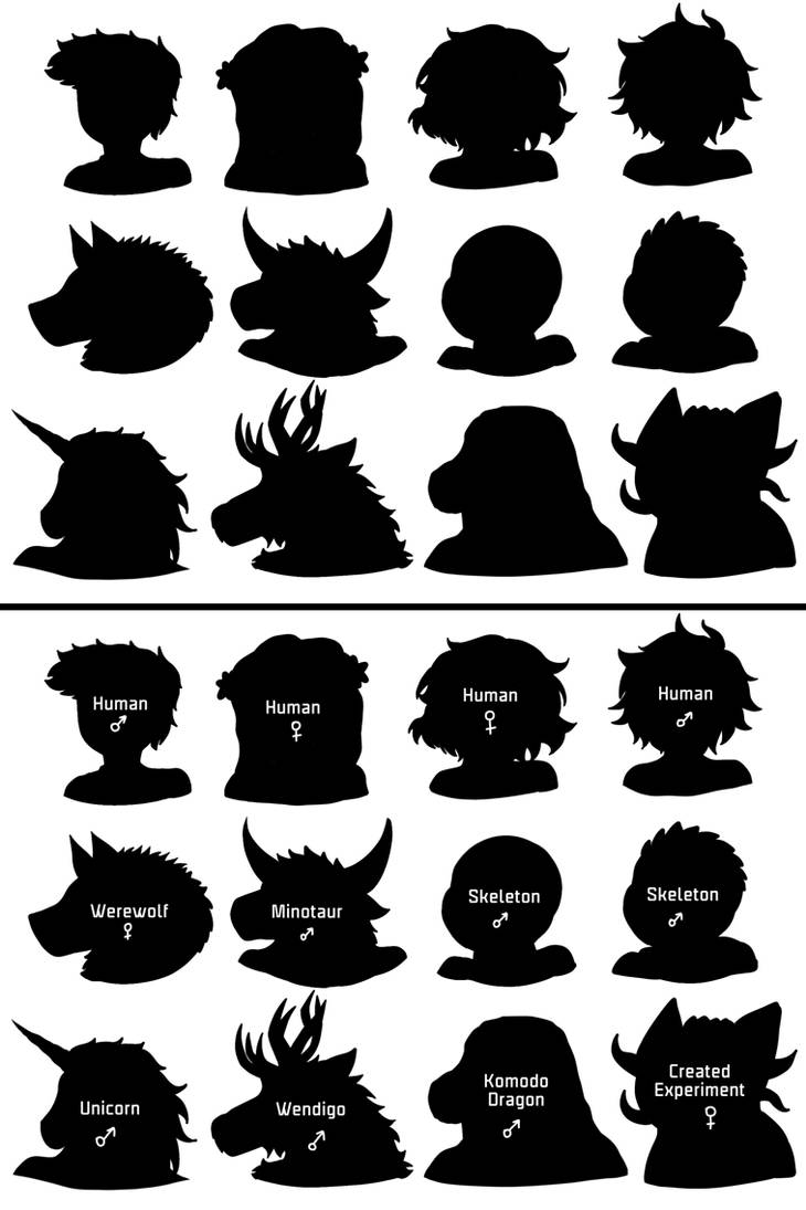 Silhouettes of C Ks Older Siblings w/ Species by Chibipie Kagane on Silhouettes of C Ks Older Siblings w/ Species by Chibipie Kagane on