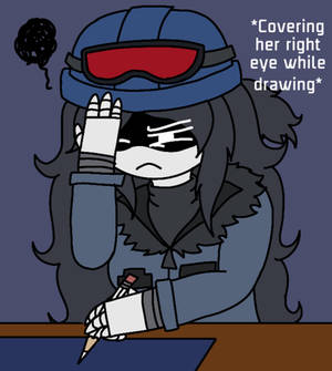 Khanum Tries To Draw (But Covers Her Right Eye)