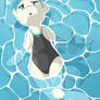 Coco pommel relax in the water.