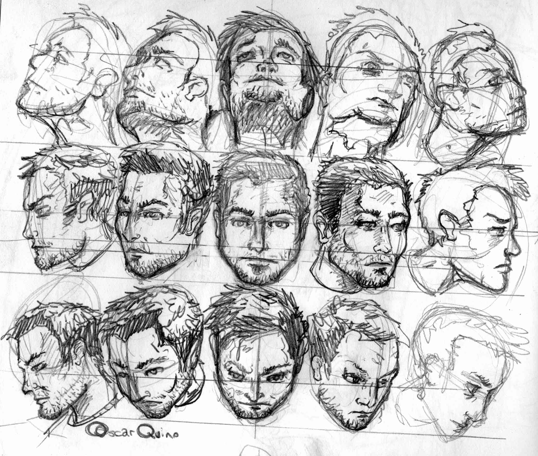 Oscar Quino head study