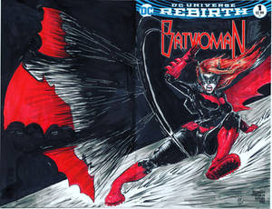 BATWOMAN sketch cover, ink and marker, for SALE