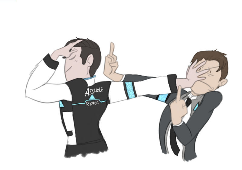 Drawing Meme DBH RK900 vs RK800 by Starr-Lilly17 on DeviantArt