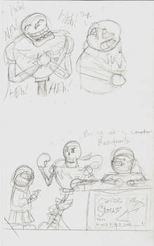 Sans and Papirus -- Undertale Sketch Dump page 2