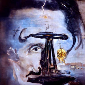 Salvador Dali painting of Nikola Tesla