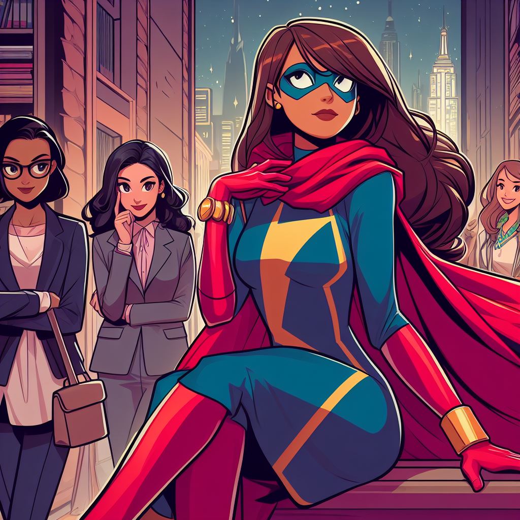 Ms. Marvel in her more Formal/Classy Costume by XVDragon on DeviantArt