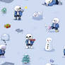 Sans Snowdin town wallpaper (1000,800,500)