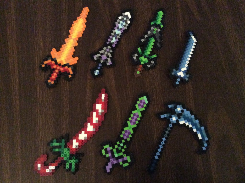 Terraria Swords perler Beads 