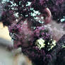 Floral Beard Multiple Exposure