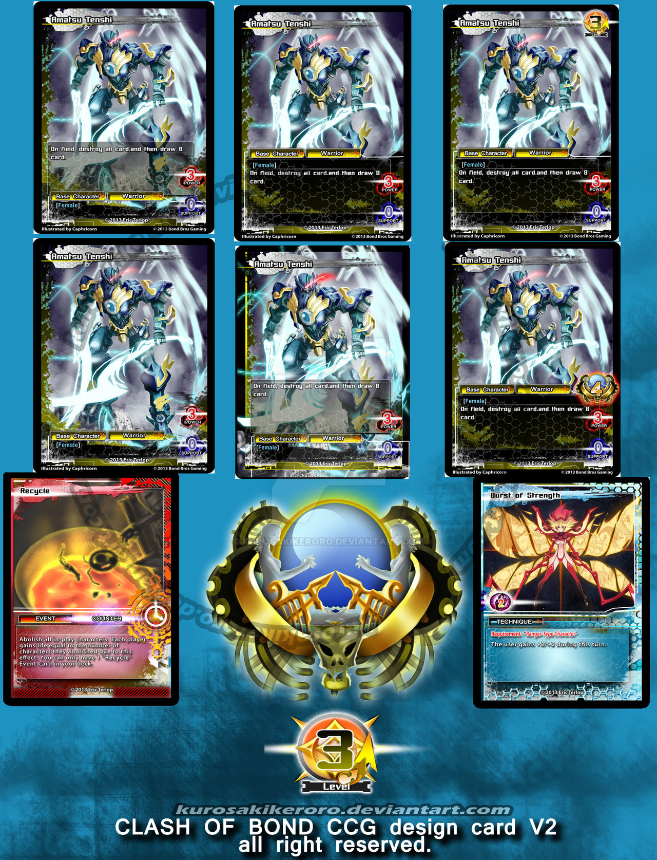 Clash of Bond ccg layout design v2 by KurosakiKeroro on DeviantArt