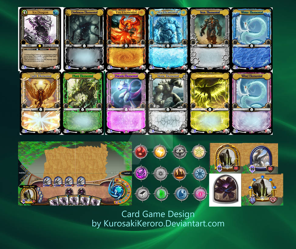Card game design, TCG Project by KurosakiKeroro on DeviantArt