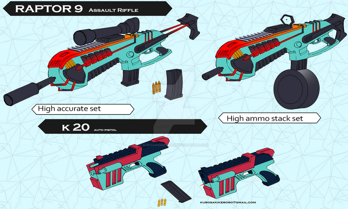 weapon concept RAPTOR assault rifle by KurosakiKeroro on DeviantArt
