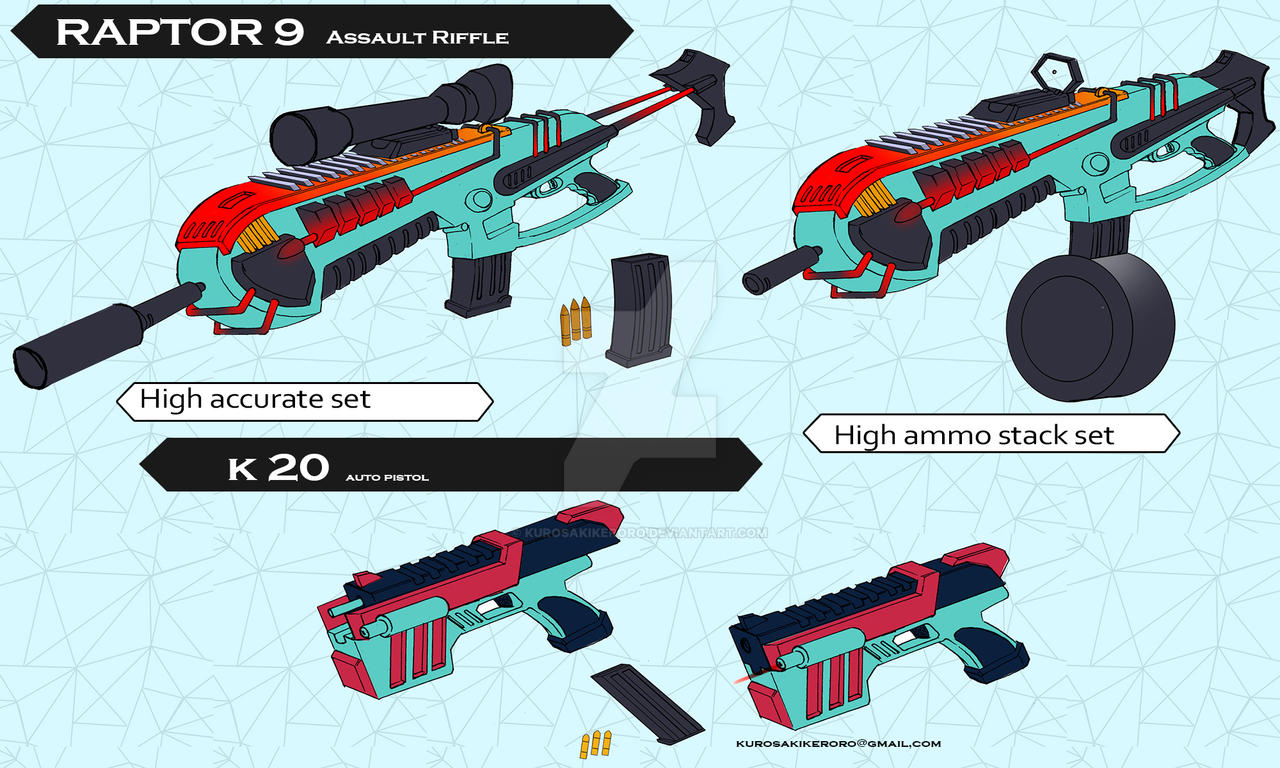 weapon concept RAPTOR assault rifle by KurosakiKeroro on DeviantArt