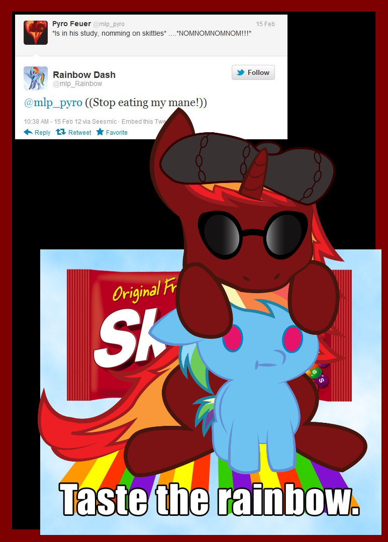 Skittles, taste the Rainbow Dash!