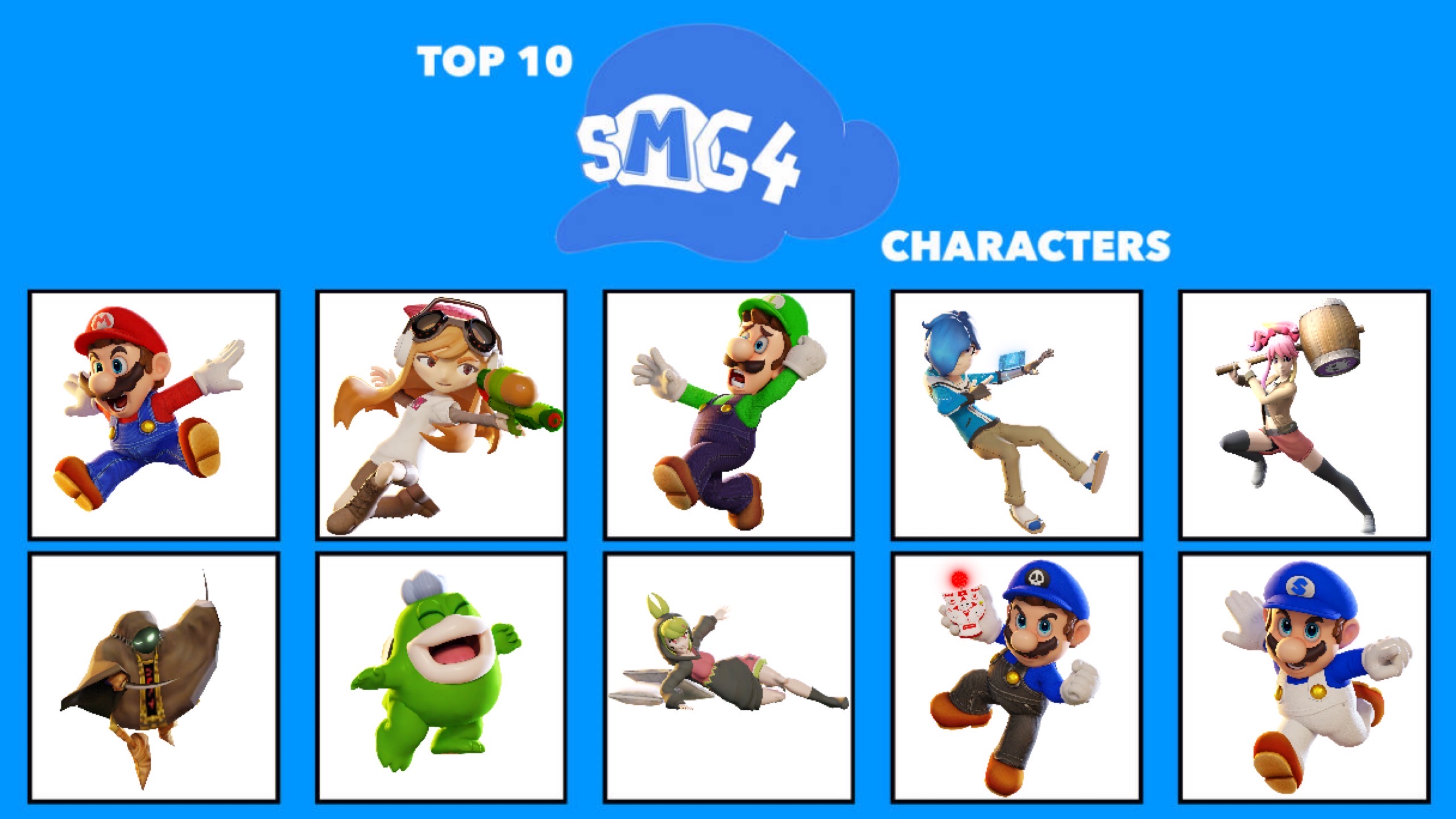 my top 10 favorite smg4 characters by RohanGames on DeviantArt
