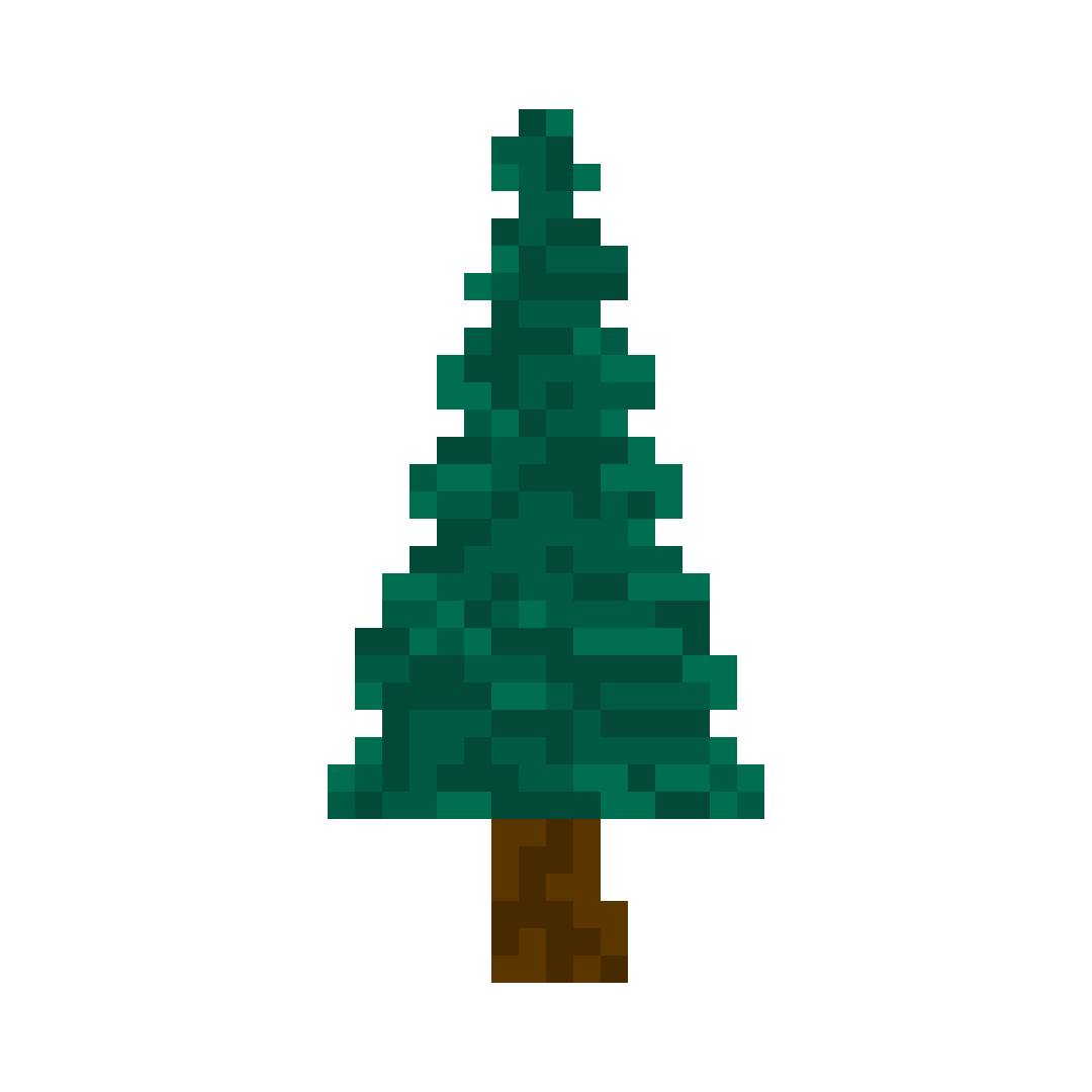 Pine Tree - Pixelart by CoffeeJoeBoy on DeviantArt