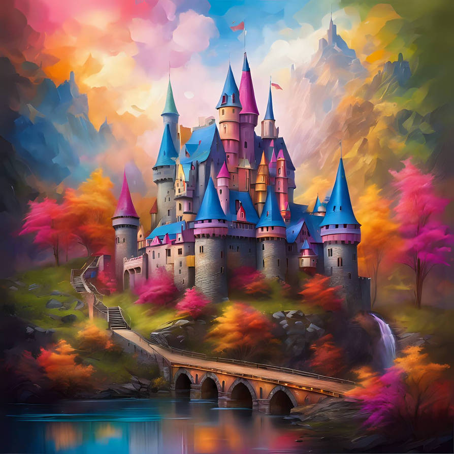 Castillo Color Colourful portrait of an Castle by Lady-Danielle on DeviantArt