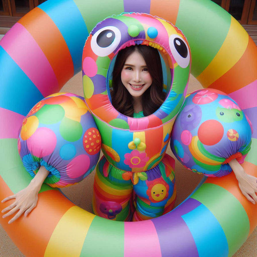 Anonymous Inflatable Extra safe inflatable suit by Lady-Danielle-AI on DeviantArt