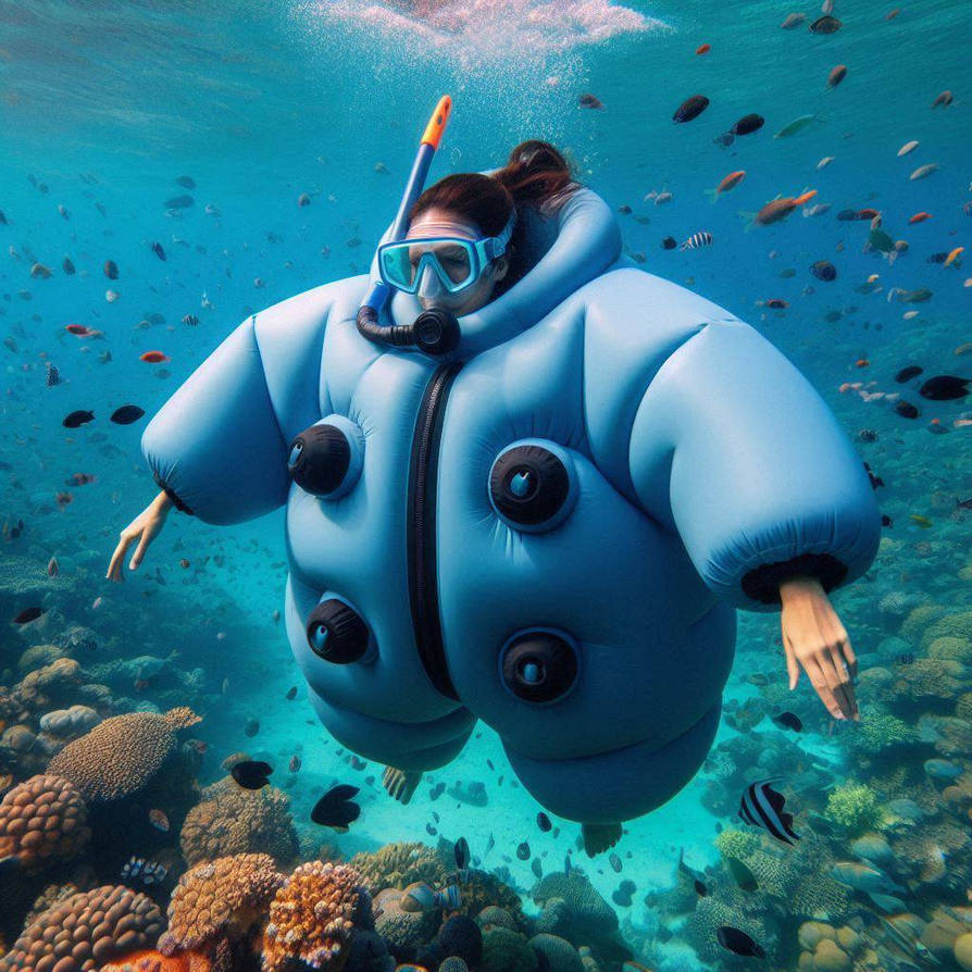 I Accidentally pulled the inflation cord by Lady-Danielle on DeviantArt