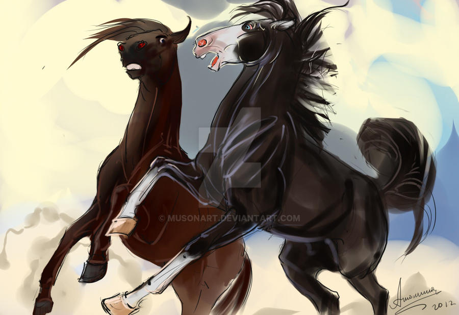 Devils Riding/horse The Devil horse by MUSONART on DeviantArt