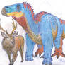 Iguanodon and Red Stag