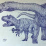 Haplocanthosaurus and Allosaurus