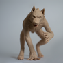 werewolf sculpture unpainted