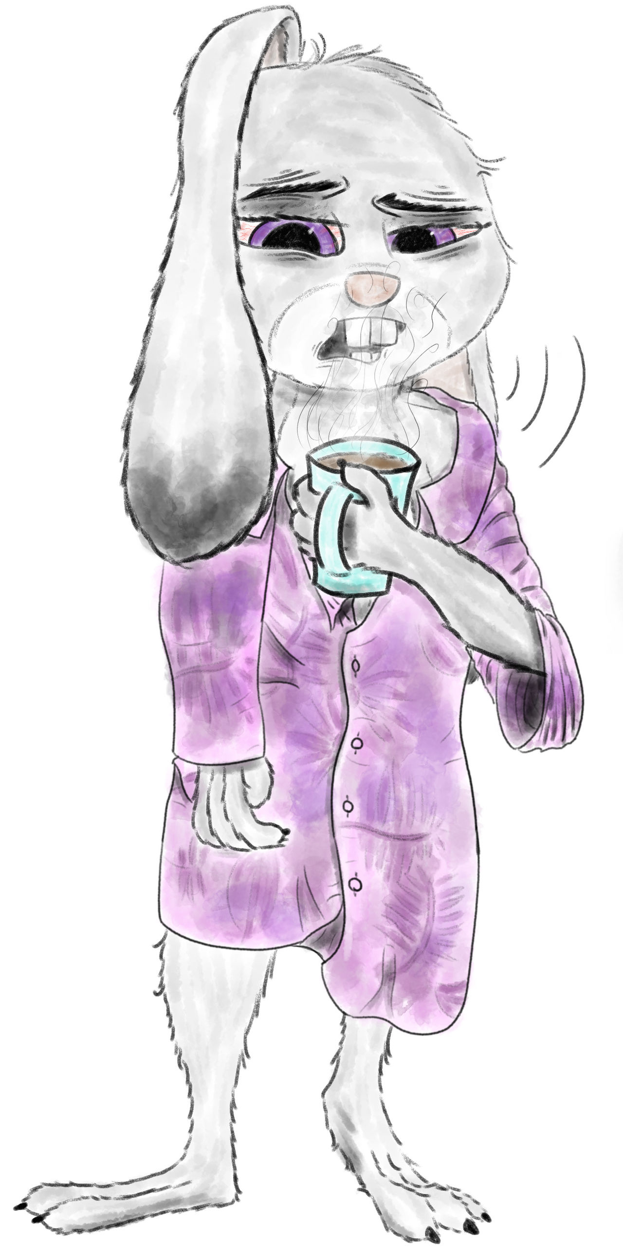 Judy in Nick's new shirt (light version)