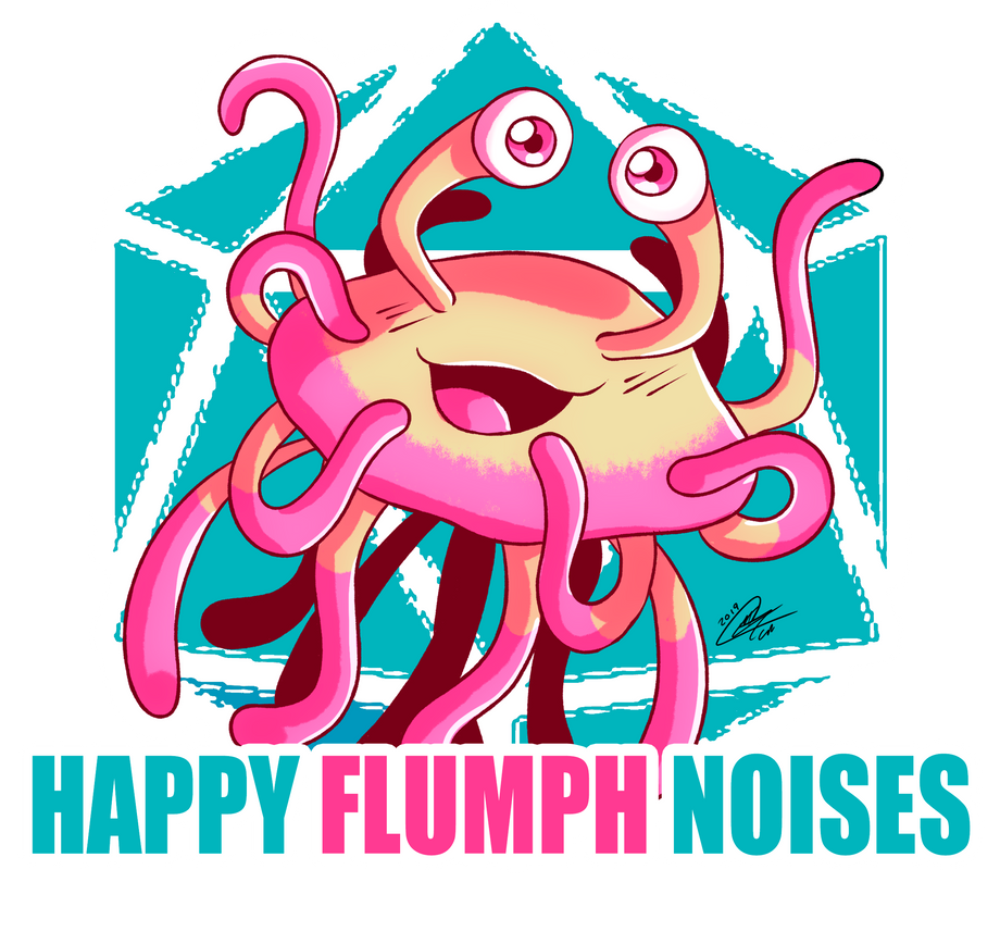 Flumph Sticker Happy Flumph Noises by Ebonyinkstone on DeviantArt